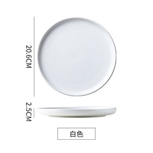 Solid Color Round Dinner Plate