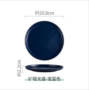 Solid Color Round Dinner Plate