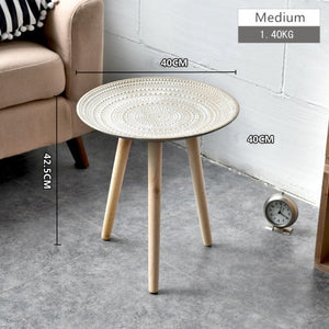 Creative Round Nordic Wood Coffee Table