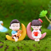 Mini Couple Figures Grandma Grandpa Sweety Lovers Couple Ornament For Fairy Garden Figurines Miniature Home Decoration