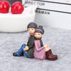 Mini Couple Figures Grandma Grandpa Sweety Lovers Couple Ornament For Fairy Garden Figurines Miniature Home Decoration