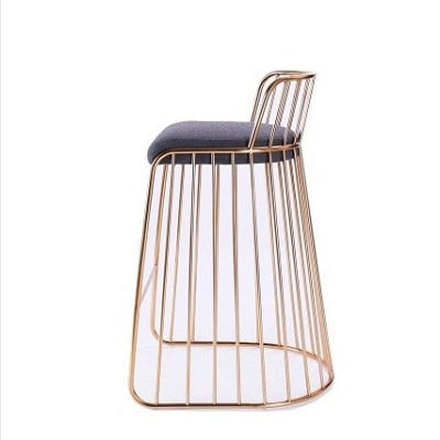 Nail Chair Net Red Back Nordic Dining Chair Tea Shop Dressing Chair Dressing Stool Cafe Leisure Iron Chair