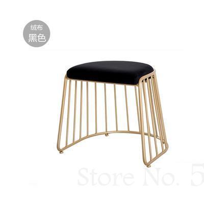 Nail Chair Net Red Back Nordic Dining Chair Tea Shop Dressing Chair Dressing Stool Cafe Leisure Iron Chair