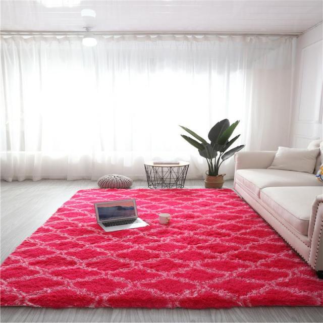 Large Rugs For Modern Living Room  Plush Carpet In Apartment Simple and Light Luxury Nordic Design Bedroom Decoration