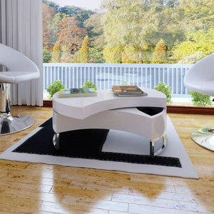 Black Coffe Table Coffee Sofa Side Table Tables Set for Living Room Tables Shape-Adjustable High Gloss