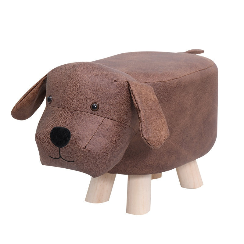 Cartoon Animal Elephant Calf Wooden Bench Home Decor Simple Fashion Creative Unique Shape Baby Sofa Adult Shoe Changing Stool