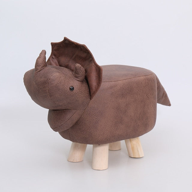 Cartoon Animal Elephant Calf Wooden Bench Home Decor Simple Fashion Creative Unique Shape Baby Sofa Adult Shoe Changing Stool