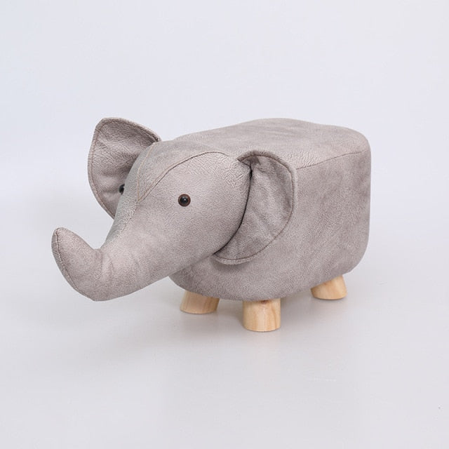 Cartoon Animal Elephant Calf Wooden Bench Home Decor Simple Fashion Creative Unique Shape Baby Sofa Adult Shoe Changing Stool