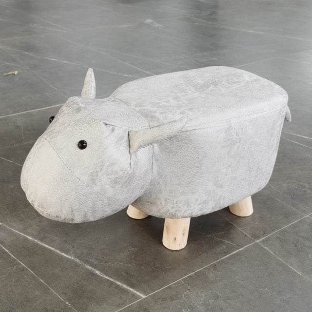 Cartoon Animal Elephant Calf Wooden Bench Home Decor Simple Fashion Creative Unique Shape Baby Sofa Adult Shoe Changing Stool