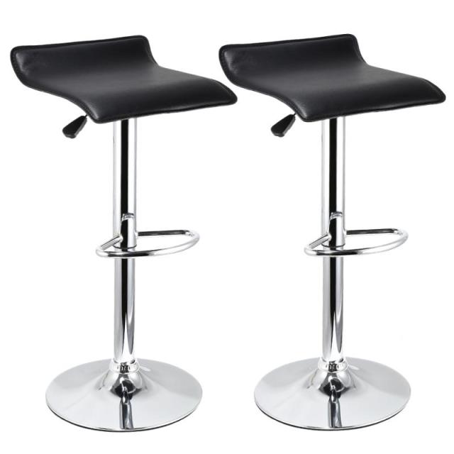 2 Pcs Modern Bar Stool with Footrest