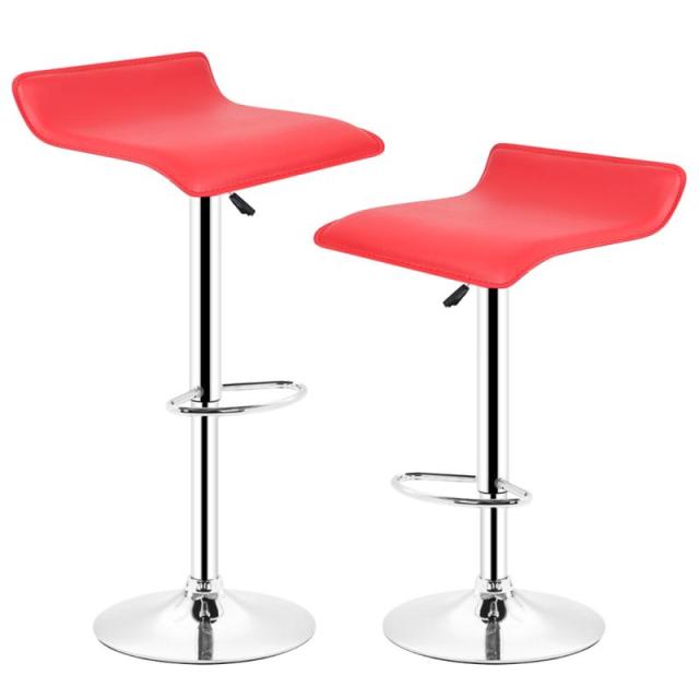 2 Pcs Modern Bar Stool with Footrest