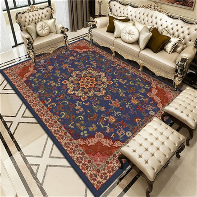 Vintage Bohemian Carpet for Living Room Rectangle Area Rugs Persian Style Rectangle Area Rugs Soft Non-Slip Bedroom Study Mats