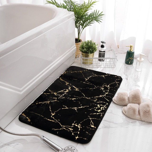 Faux Rabbit Hair Mat In The Bathroom Non-Slip Absorbent Shower Bath Mats Living Room Sofa Area Mat Home Floor Rugs Soft Carpets