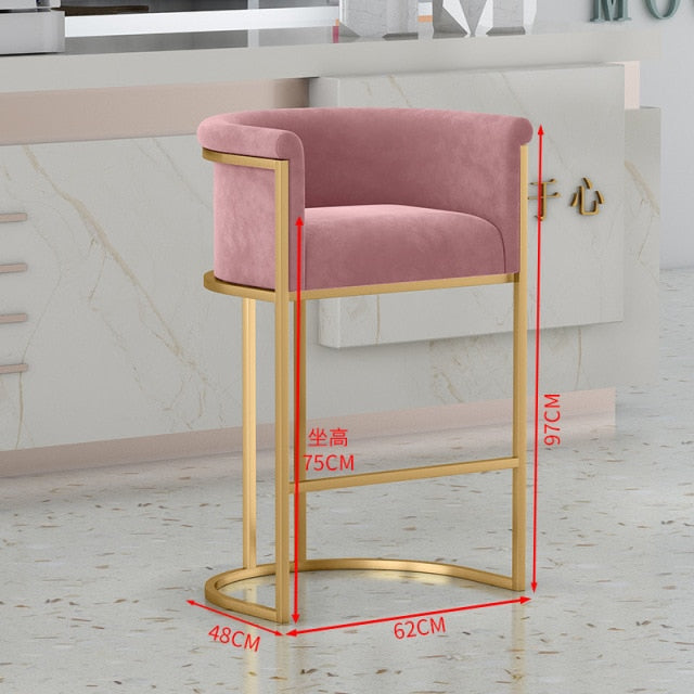 Luxury Dining Bar Chair Minimalist Gold Industrial Office Chair Waiting Bar Furniture Cadeiras De Jantar Chairs Living Room