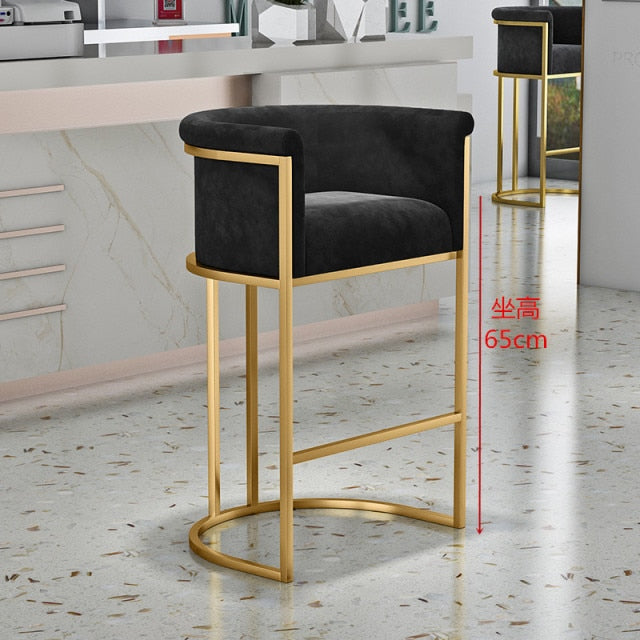 Luxury Dining Bar Chair Minimalist Gold Industrial Office Chair Waiting Bar Furniture Cadeiras De Jantar Chairs Living Room