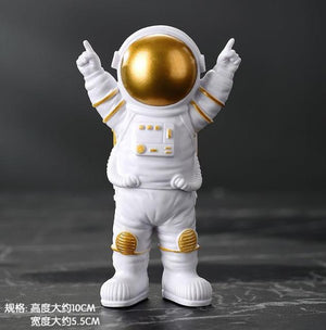 1pc Resin Astronaut Figure Statue Figurine Spaceman Sculpture Educational Toys Desktop Home Decoration Astronaut Model Kids Gift