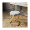 Nordic Stool Household Light Luxury Steel Bar Stool Simple Net Red Fabric Thicken High Round Stool Fashion Golden Stool