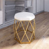 Nordic Stool Household Light Luxury Steel Bar Stool Simple Net Red Fabric Thicken High Round Stool Fashion Golden Stool