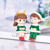 Mini Couple Figures Grandma Grandpa Sweety Lovers Couple Ornament For Fairy Garden Figurines Miniature Home Decoration