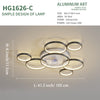 Led Ceiling fan, Modern Simple Style Round Ceiling Lamp, Suitable for Dining Room, Bedroom and Living Room