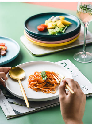 Solid Color Round Dinner Plate