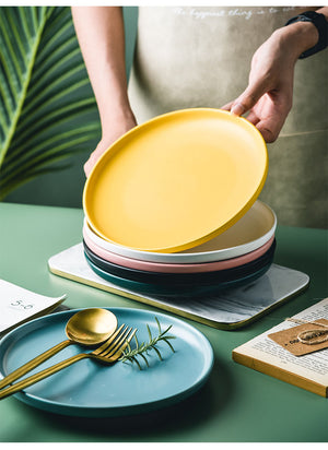 Solid Color Round Dinner Plate