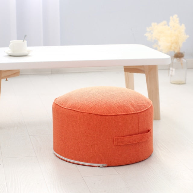 Tea Ceremony Floor Poufs With Fillings Cotton Linen Tatami Footstool Ottoman Thicken Meditation Cushion Yoga Round Cushion Futon