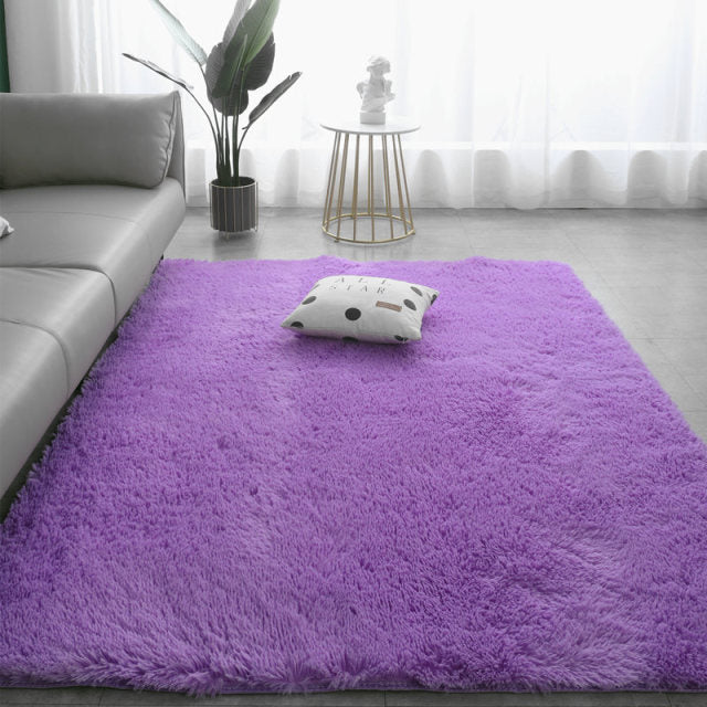 Large Rugs For Modern Living Room  Plush Carpet In Apartment Simple and Light Luxury Nordic Design Bedroom Decoration