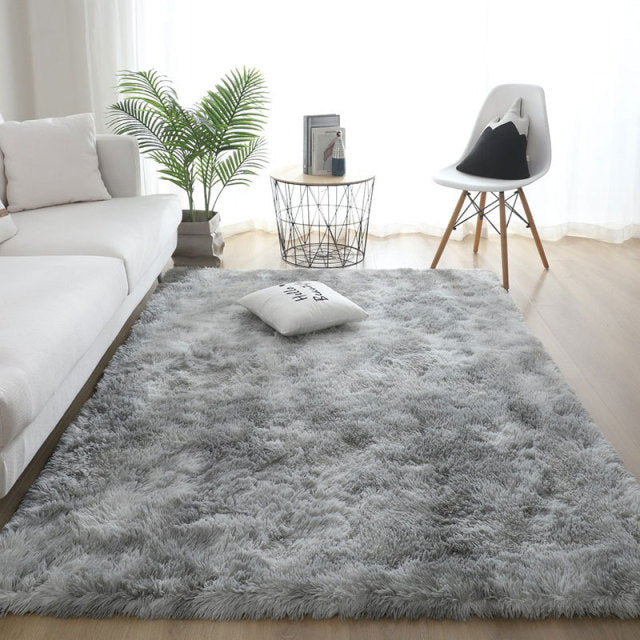 Large Rugs For Modern Living Room  Plush Carpet In Apartment Simple and Light Luxury Nordic Design Bedroom Decoration