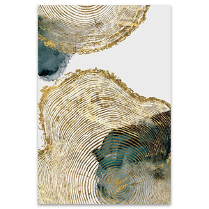 Leaf and Trunk Texture Abstract Wall Art