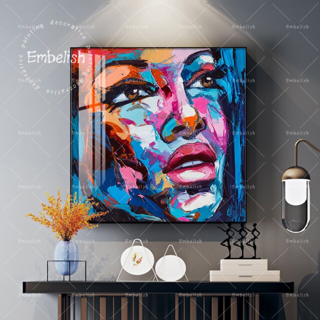 Embelish Large Size Fantasy Woman Face Wall Decor