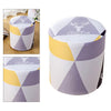 Soft Simple Chair Ottoman Cover Footstool Cover Round Slipcover Stretch