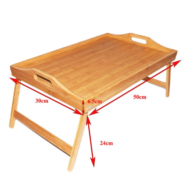 Portable Folding Bamboo Laptop Table