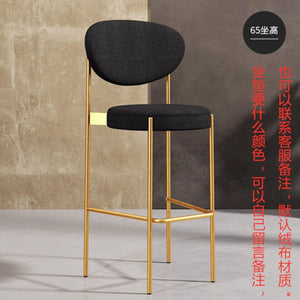 Nordic backrest dining chair creative restaurant suede casual modern minimalist coffee chair