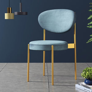 Nordic backrest dining chair creative restaurant suede casual modern minimalist coffee chair