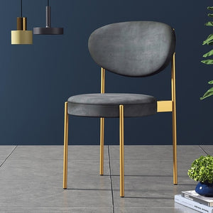 Nordic backrest dining chair creative restaurant suede casual modern minimalist coffee chair