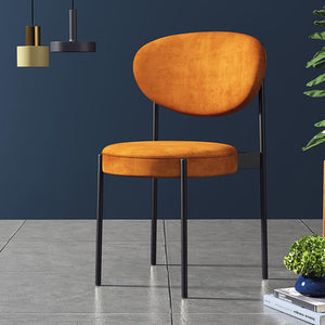 Nordic backrest dining chair creative restaurant suede casual modern minimalist coffee chair