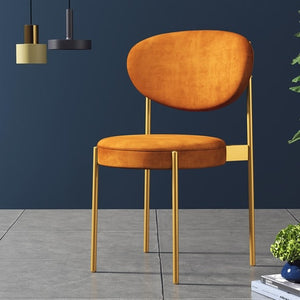 Nordic backrest dining chair creative restaurant suede casual modern minimalist coffee chair