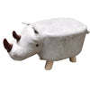 Cartoon Animal Stool Rhino Elephant Calf Wooden Small Bench Baby Sofa Shoe Stool Children Adult Shoe Changing Stool Home Decor