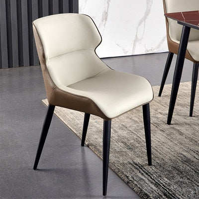 Modern Simple Dining Chairs Family Nordic Luxury Back Chair Italian Hotel Restaurant Creative Leather Chair Dining Table Chair