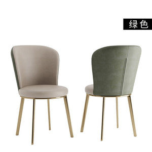 Nordic Leather Dining Chairs Home Furniuture Bedroom Kitchen Chair Simple Modern Restaurant Living Room Single Backrest Chair
