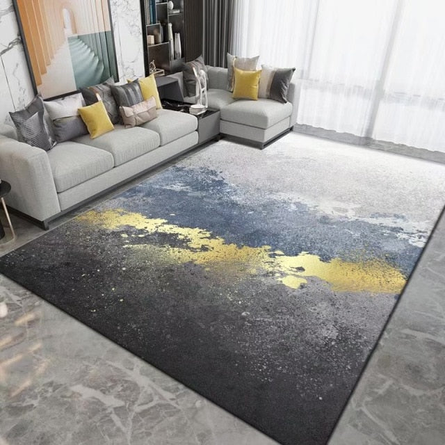 Geometric Carpet for Living Room Velvet Rug Kids Bedroom Bedside Rugs Soft Square Fluffy Carpets Home Sofa Table Decor Mat