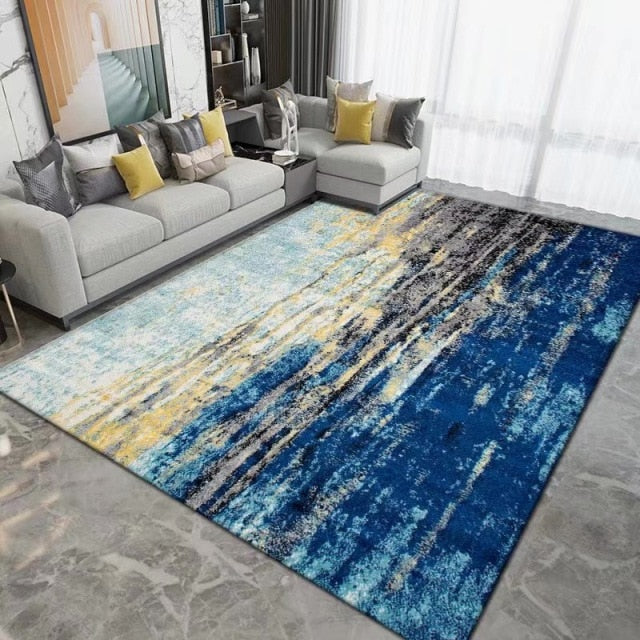 Geometric Carpet for Living Room Velvet Rug Kids Bedroom Bedside Rugs Soft Square Fluffy Carpets Home Sofa Table Decor Mat