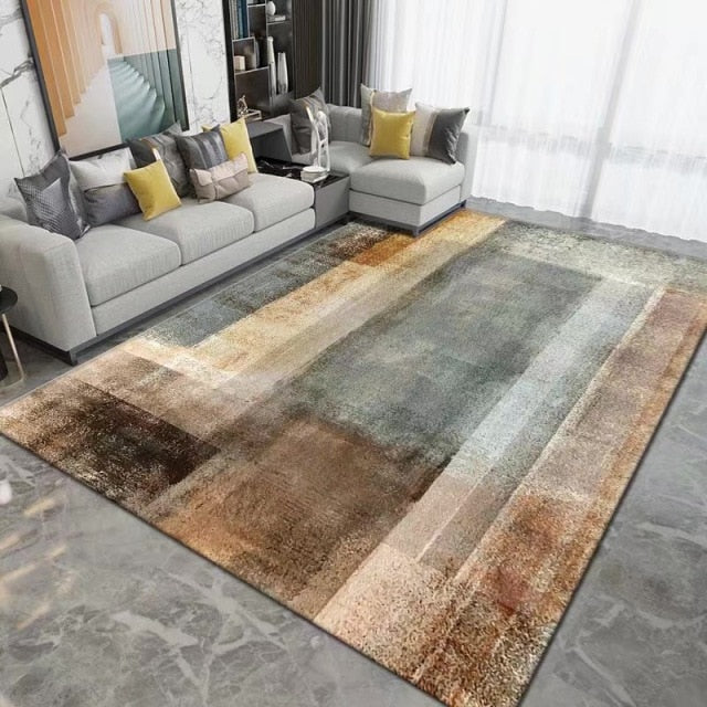 Geometric Carpet for Living Room Velvet Rug Kids Bedroom Bedside Rugs Soft Square Fluffy Carpets Home Sofa Table Decor Mat