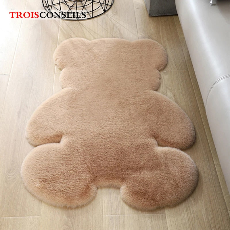 Soft Plush Bear Carpet For Living Room Baby Room Anti-slip Rug Bedroom Water Absorption Carpet Rugs Shaggy Home Floor Mat