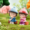 Mini Couple Figures Grandma Grandpa Sweety Lovers Couple Ornament For Fairy Garden Figurines Miniature Home Decoration