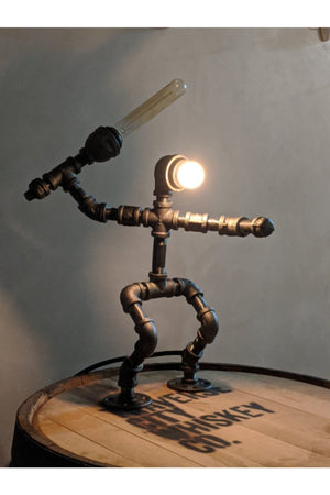 Iron Pipe Lamp Swordsman Man Industrial Design