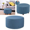 Round CubeOttoman Slipcover Footstool Footrest Cover Case Living Room Stool