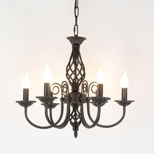 Vintage Wrought Iron Chandelier