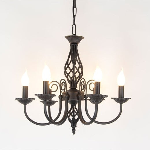 Vintage Wrought Iron Chandelier